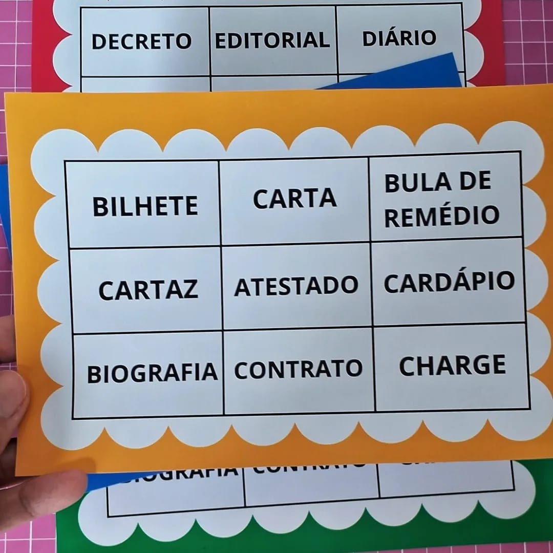 Bingo dos Gêneros textuais 6º ao 9º ano – Alfa Recursoss