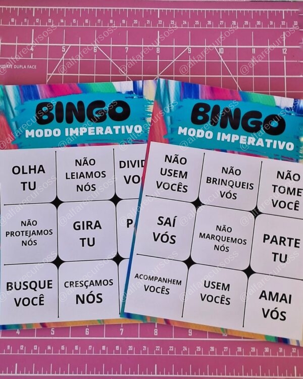 Bingo dos verbos no modo imperativo - Image 2