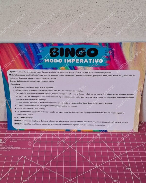 Bingo dos verbos no modo imperativo - Image 5