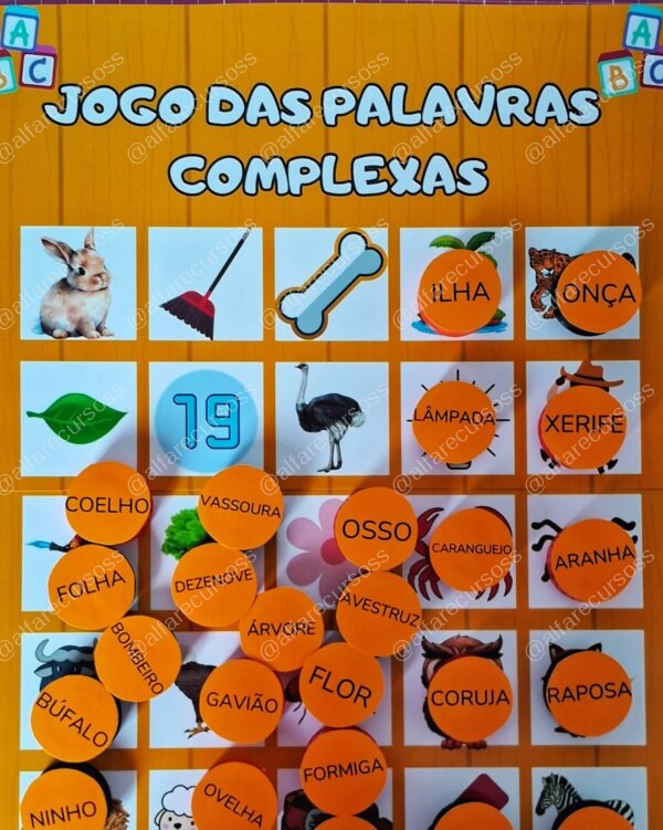 Jogo das palavras complexas