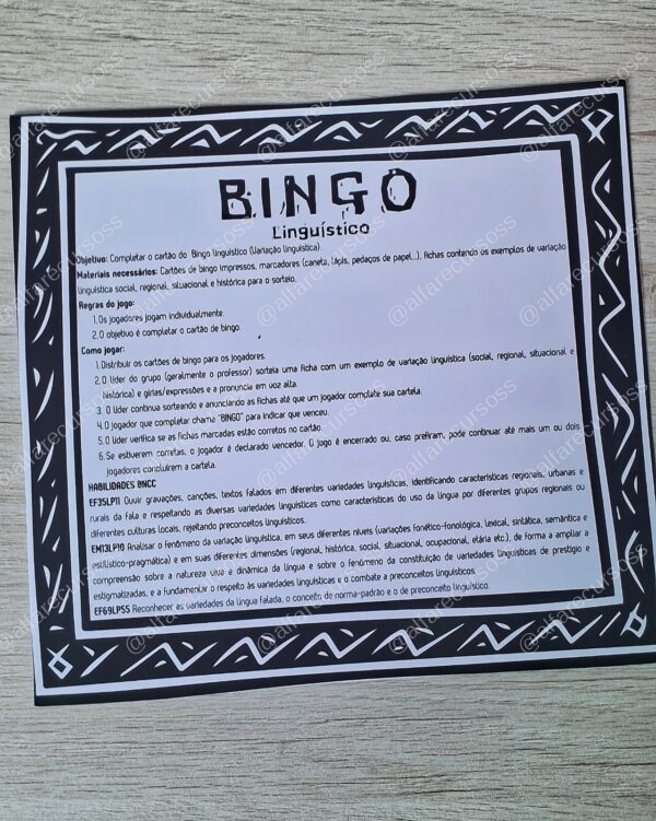 Bingo da Variação Linguística - Image 6