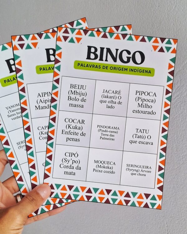Bingo Palavras de Origem Indígena - Imagem 2