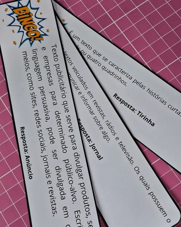 Bingo dos Gêneros textuais 1º ao 5º ano - Imagem 3
