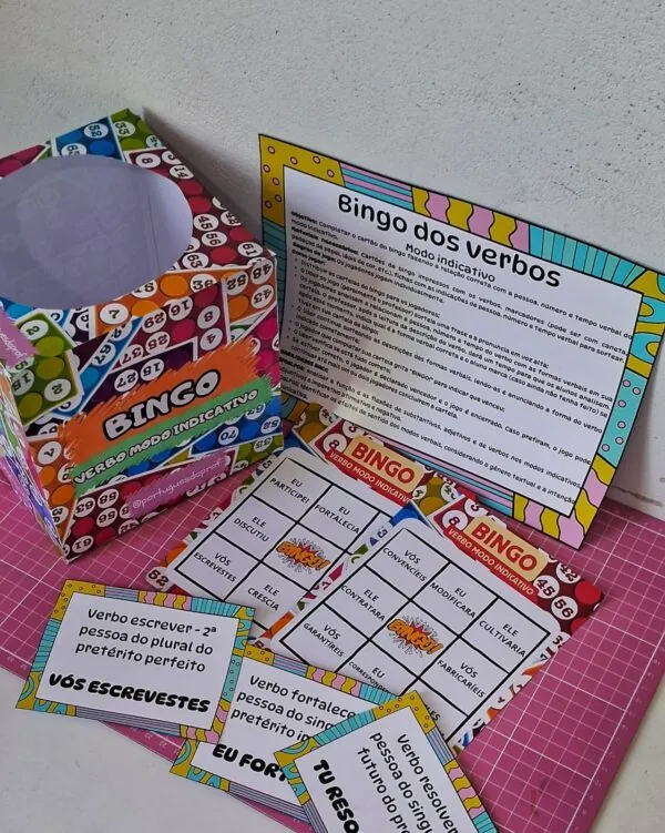 Bingo dos verbos no modo indicativo - Imagem 2