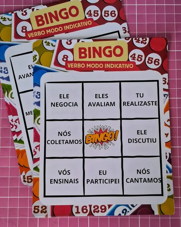 Bingo dos verbos no modo indicativo - Imagem 5