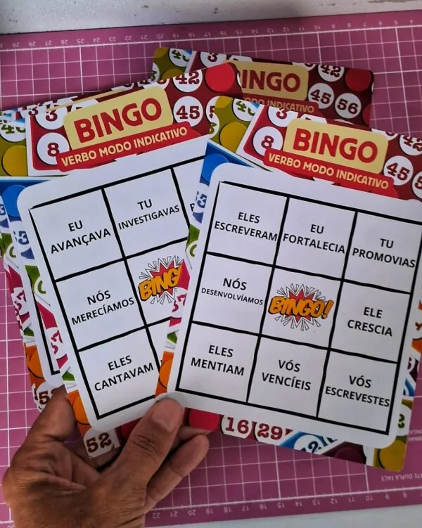 Bingo dos verbos no modo indicativo - Imagem 6