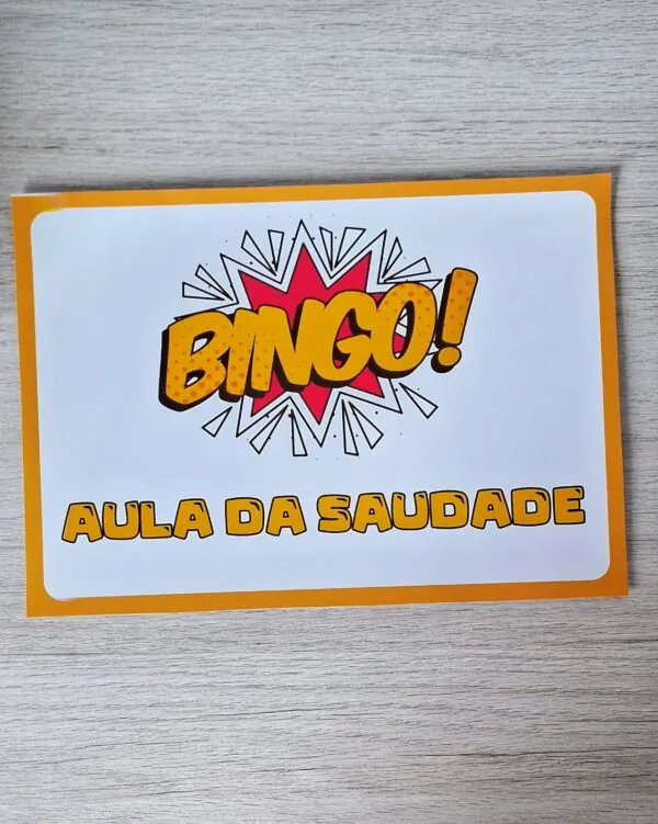 Bingo aula da saudade - Imagem 2