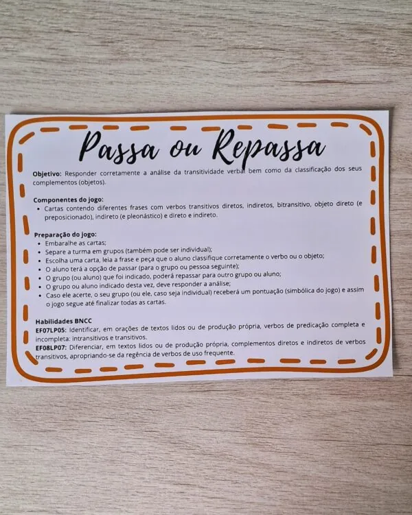 Passa ou repassa - Transitividade Verbal - Imagem 4
