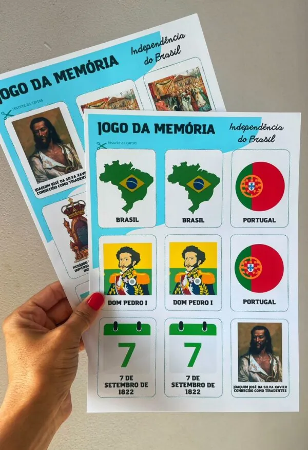 Jogo da memória - Independência do Brasil